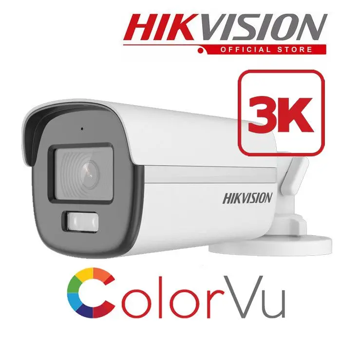 [DS-2CE16K0T-EXLF] Caméra Hikvision 6MP ColorVu 3K Étanche 